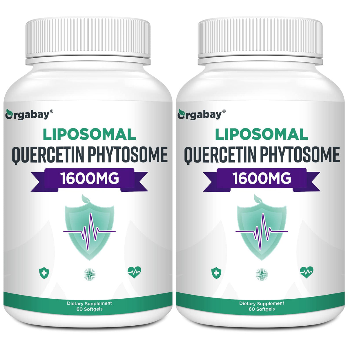 Orgabay Liposomal Quercetin Phytosome product bottle and packaging