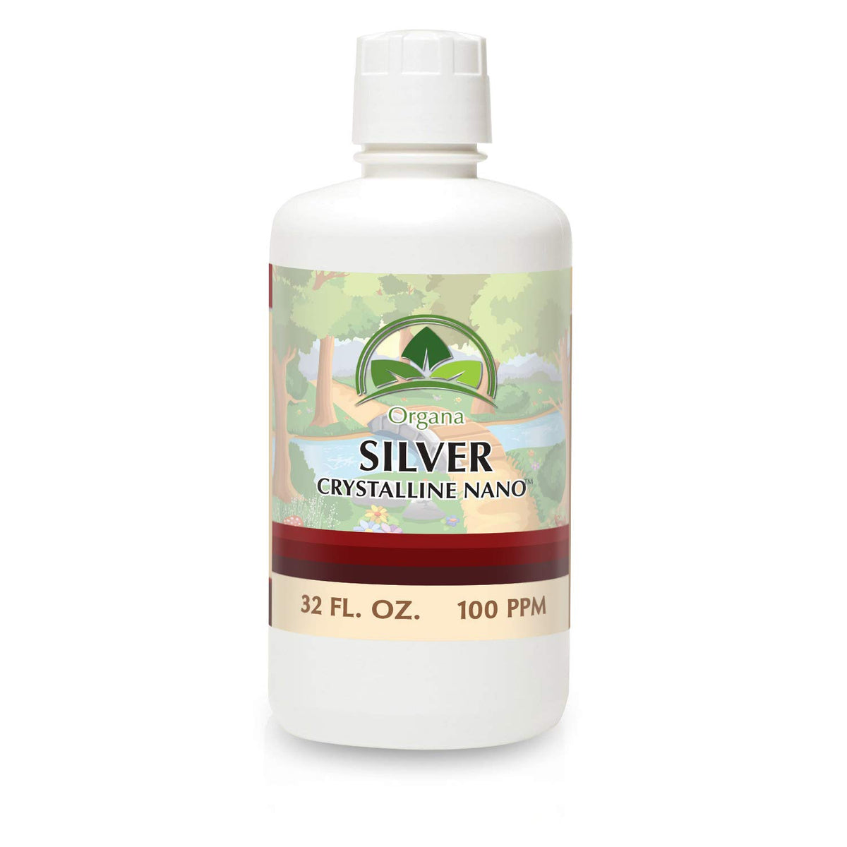 Organa Crystalline Nano Colloidal Silver 32 oz bottle - front view
