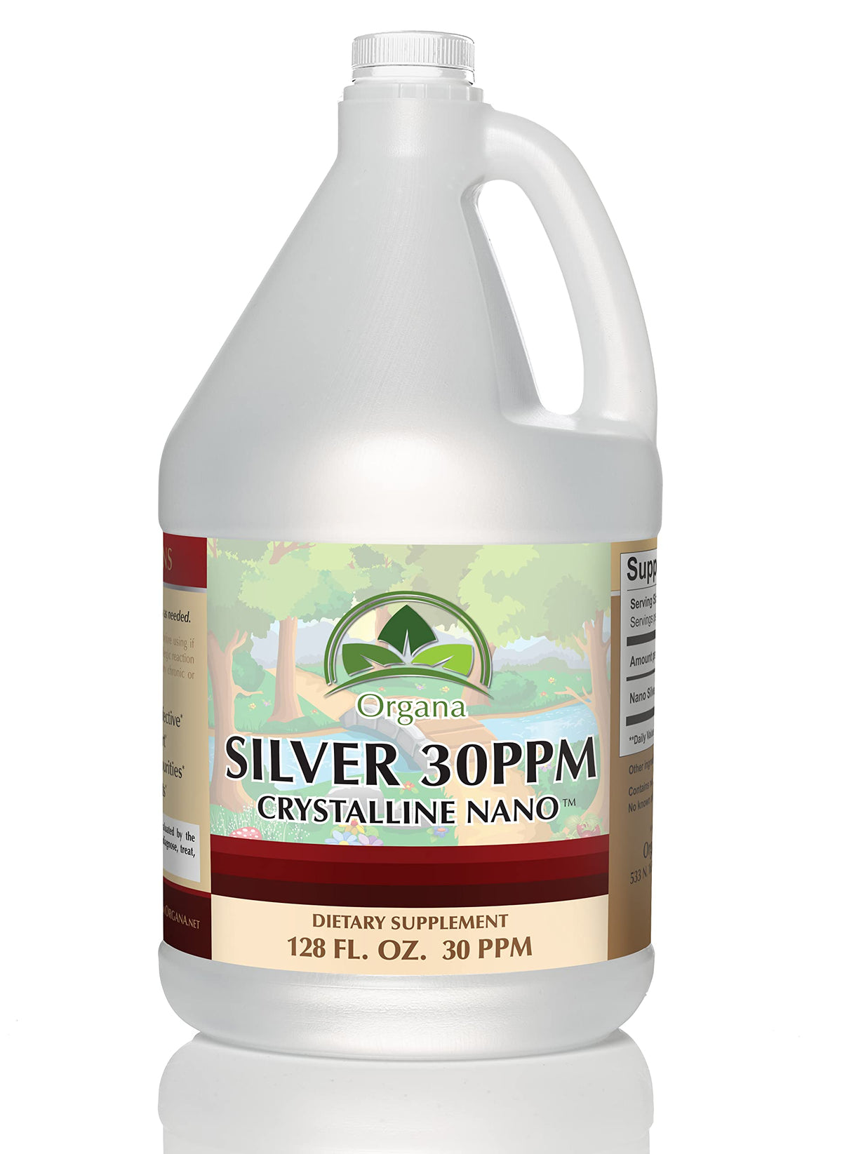 Organa Crystalline Nano Colloidal Silver bottle, 1 gallon (128 oz)