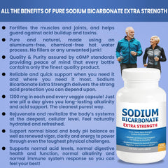 Organic aluminum-free sodium bicarbonate capsules label 1300mg