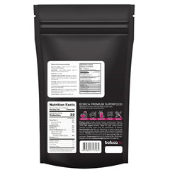 Back label of Organic Aronia Berry Powder 1lb