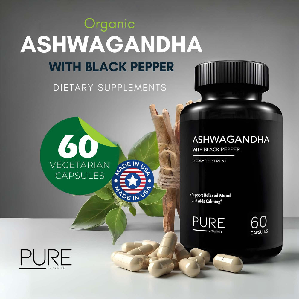 Vegetarian Ashwagandha capsules bottle