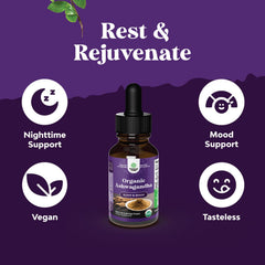 Organic Ashwagandha extract label with vegan certification