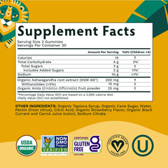 Organic Ashwagandha KSM-66 with Amla fruit ingredients