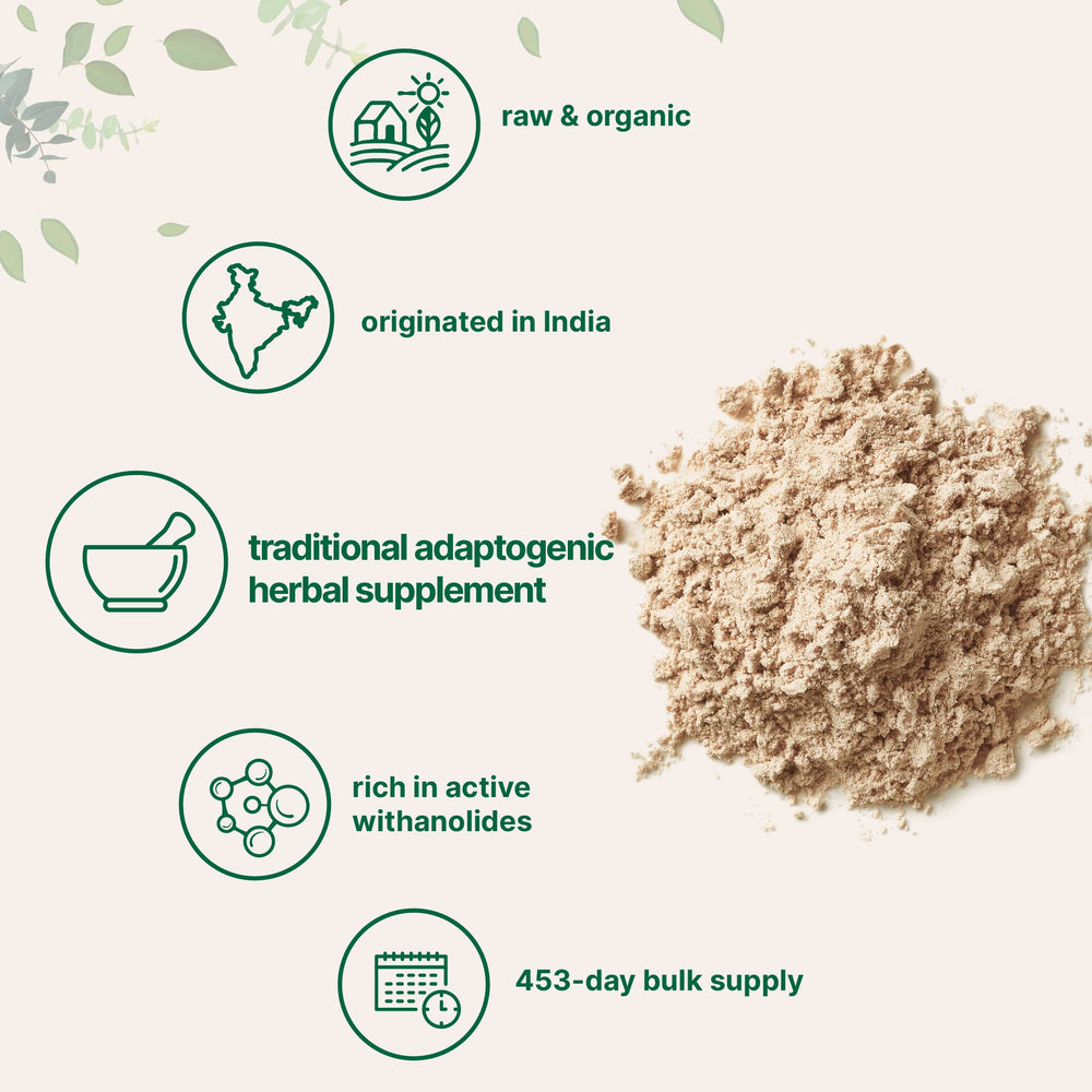 Organic ashwagandha powder - India origin label