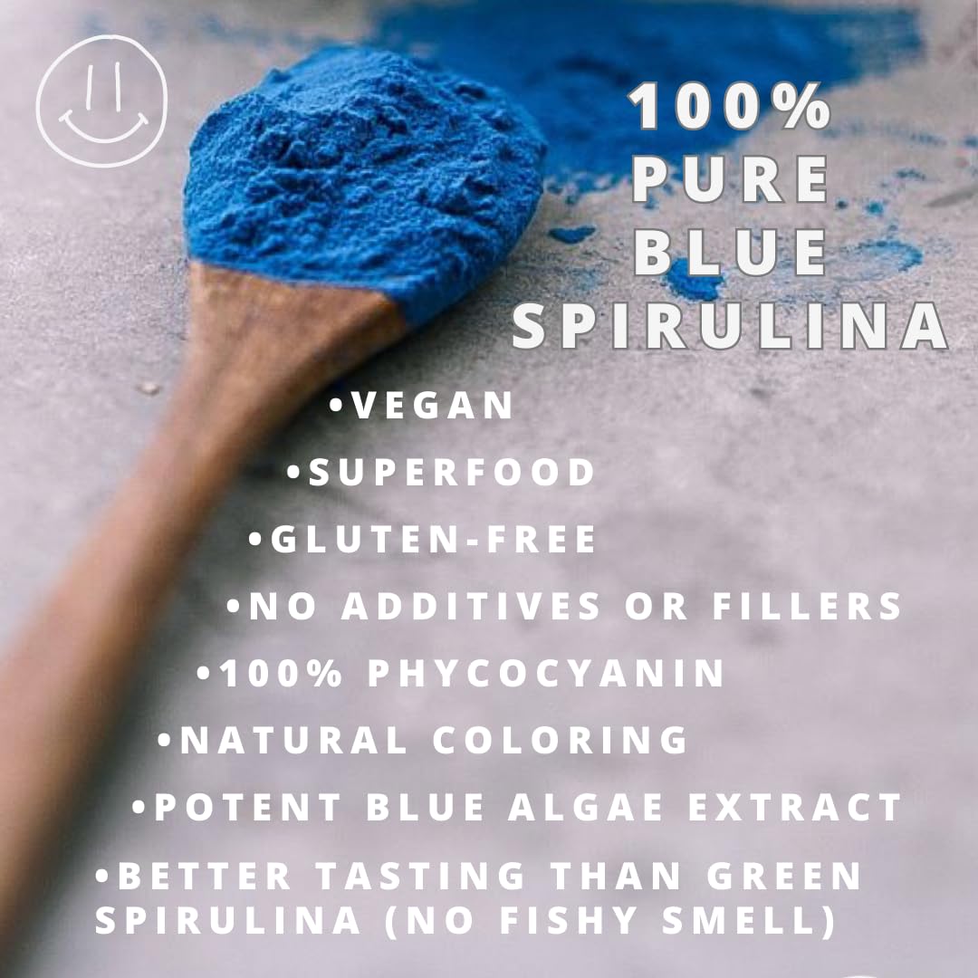 Blue spirulina used as natural food coloring in recipes
