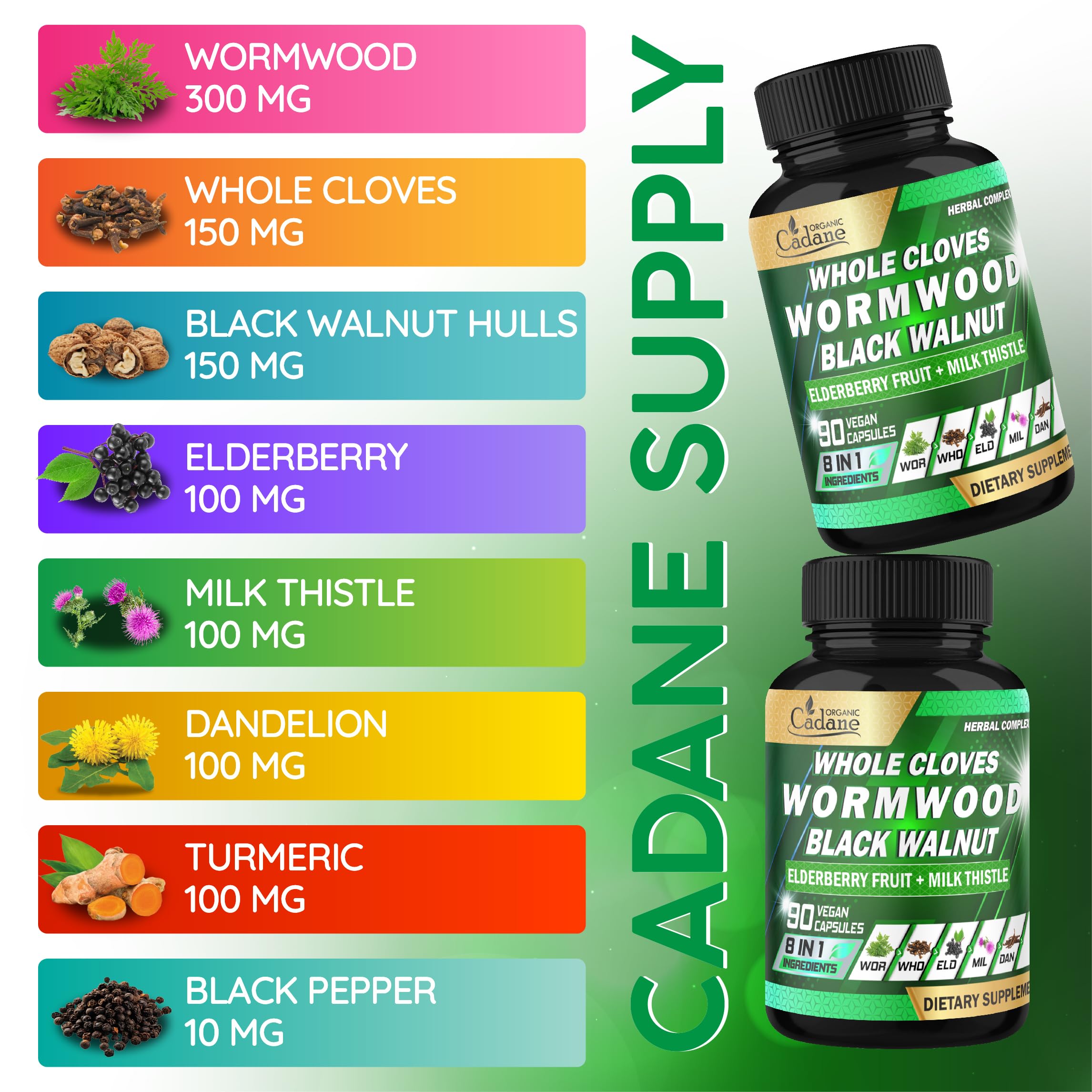 Product label highlighting Non-GMO and Vegan attributes
