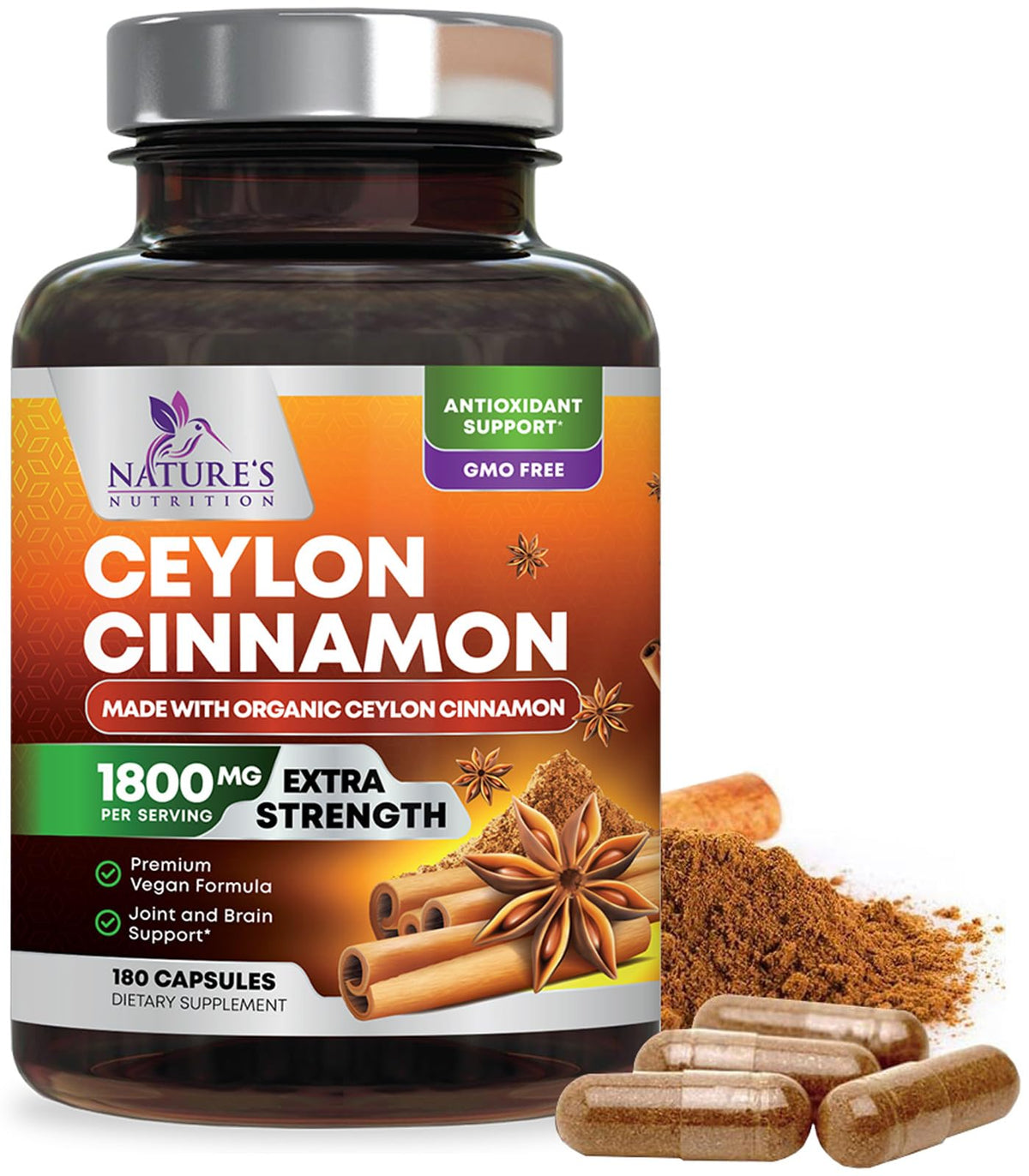 Box of Organic Ceylon Cinnamon Supplement 1800mg