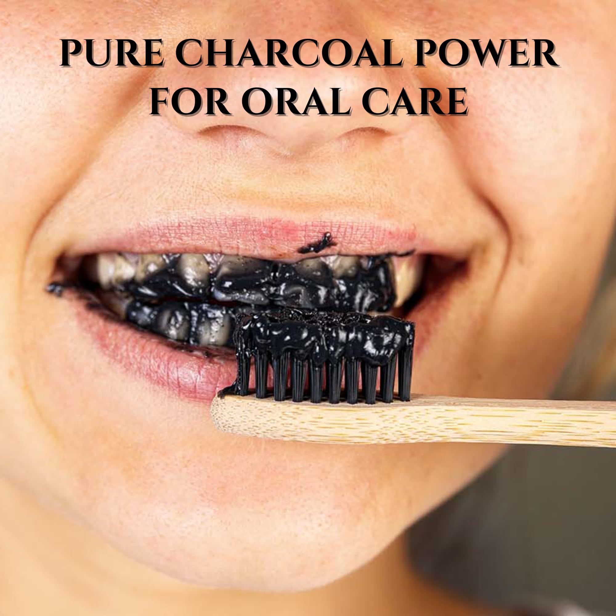 Skin detox and revitalization concept with charcoal powder