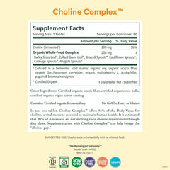 Organic greens and sprouts rich in choline