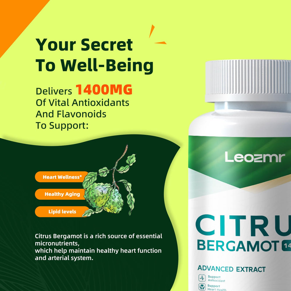 Citrus Bergamot 120 capsules bottle back view