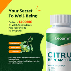 Citrus Bergamot 120 capsules bottle back view