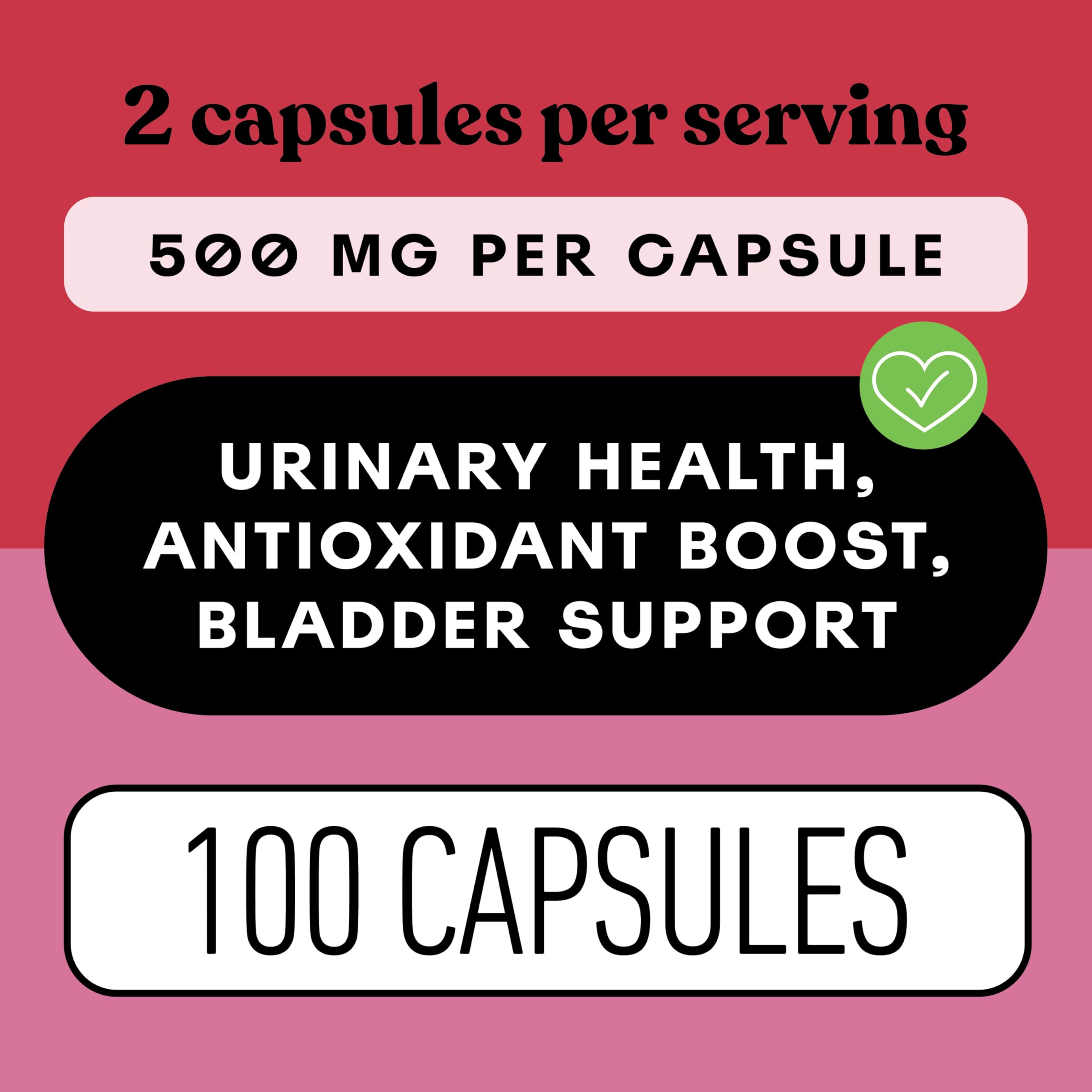Organic Cranberry Capsules packaging and bottle