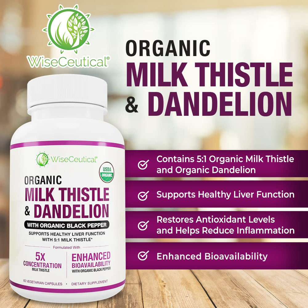 Organic Dandelion Root included with Milk Thistle in supplement