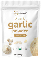 Bulk packaging of organic garlic powder 3 lb
