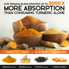 Organic ginger and turmeric for absorption