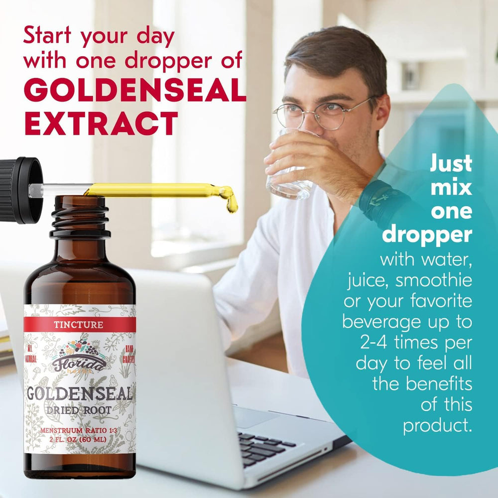 Organic Goldenseal root and botanicals