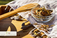 USDA and Kosher certification label on Hawthorn tea packaging