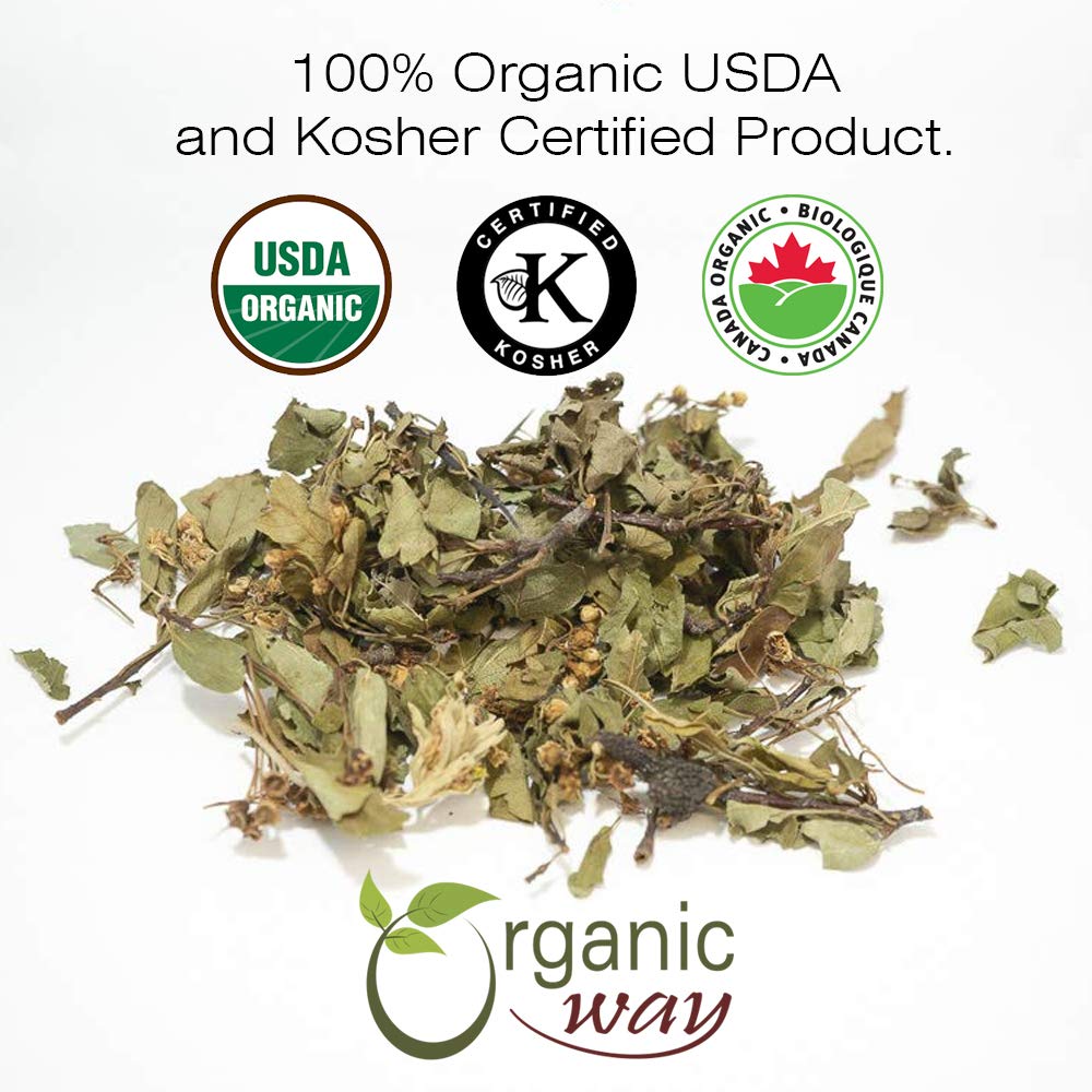 Herbal tea setup with Hawthorn leaves and natural background