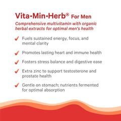 Assorted organic herbal extracts used in Vita·Min·Herb for Men