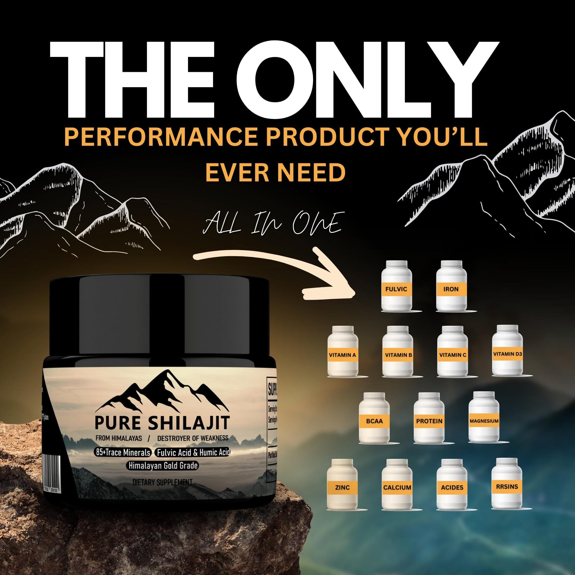 Organic Himalayan Shilajit resin sourced at high altitude