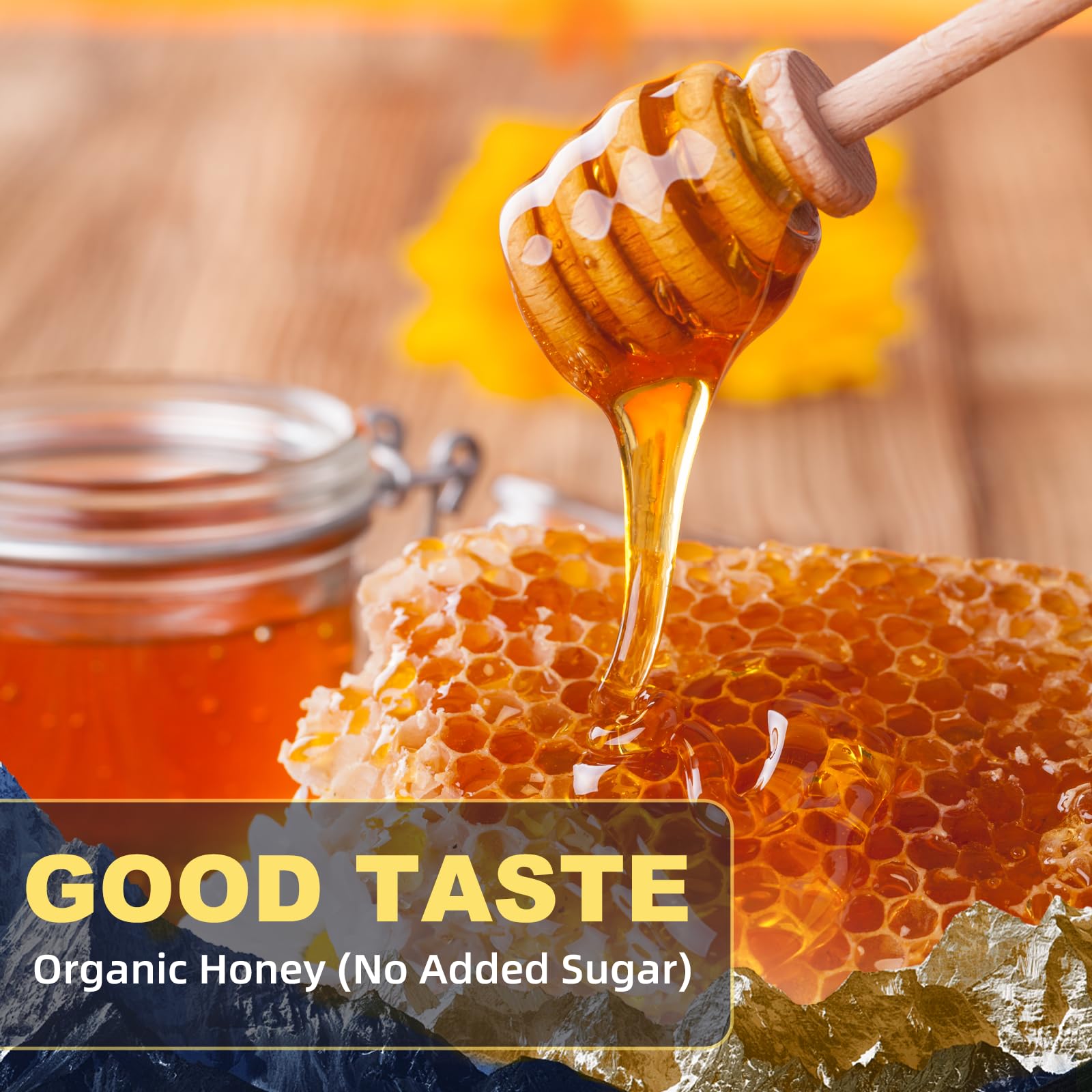 Organic honey sweetened Shilajit gummies packaging