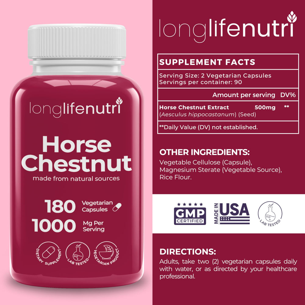 Organic Horse Chestnut seed extract vegetarian capsules