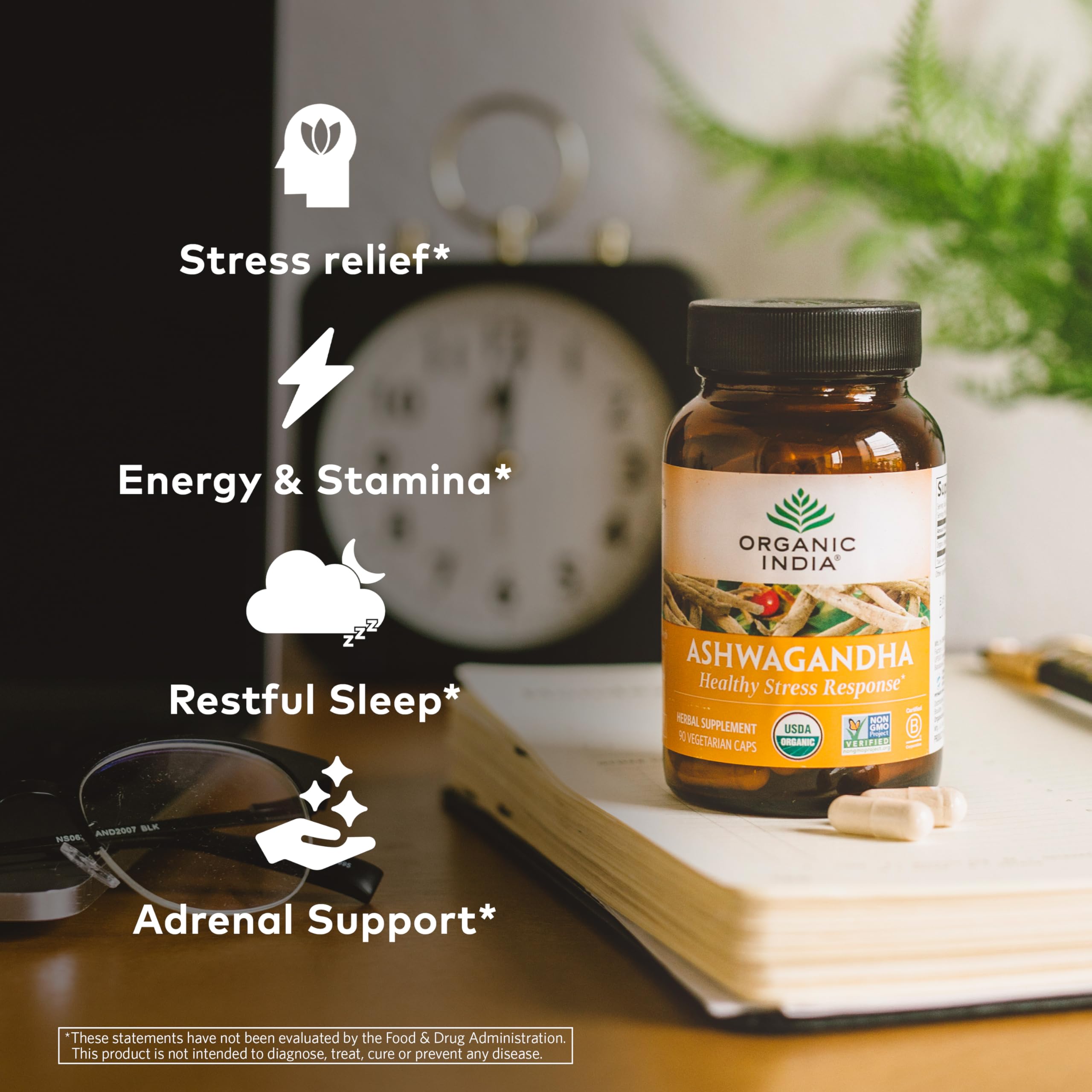 Ashwagandha capsules supporting cognitive function and memory