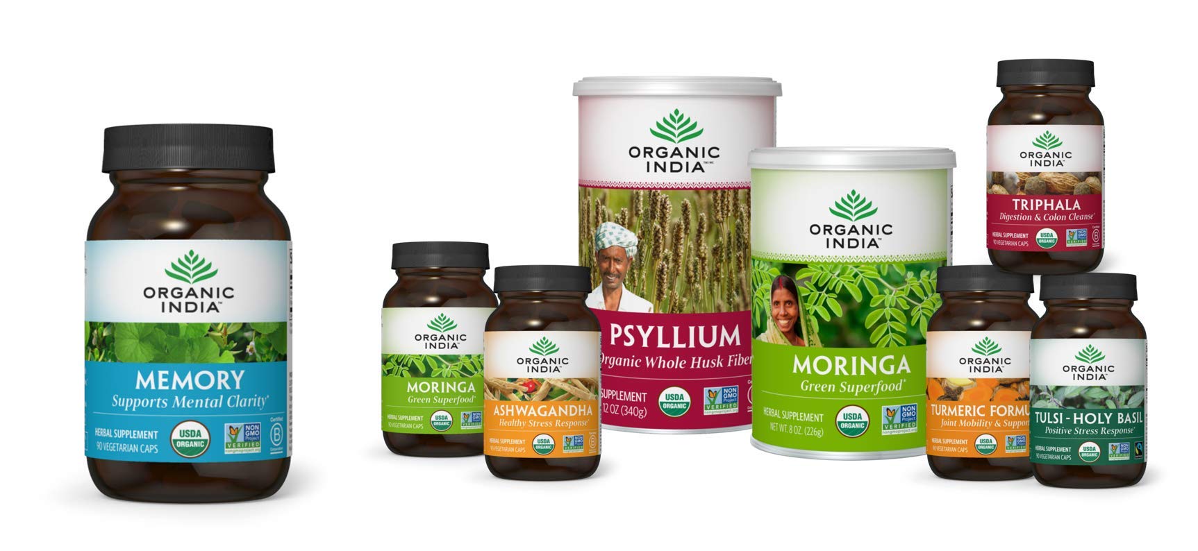 Organic India Memory quality control process image showing vegan and organic standards