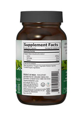 Back view of bottle showing supplement facts - Neem Leaf Capsules 90 caps, 2-pack