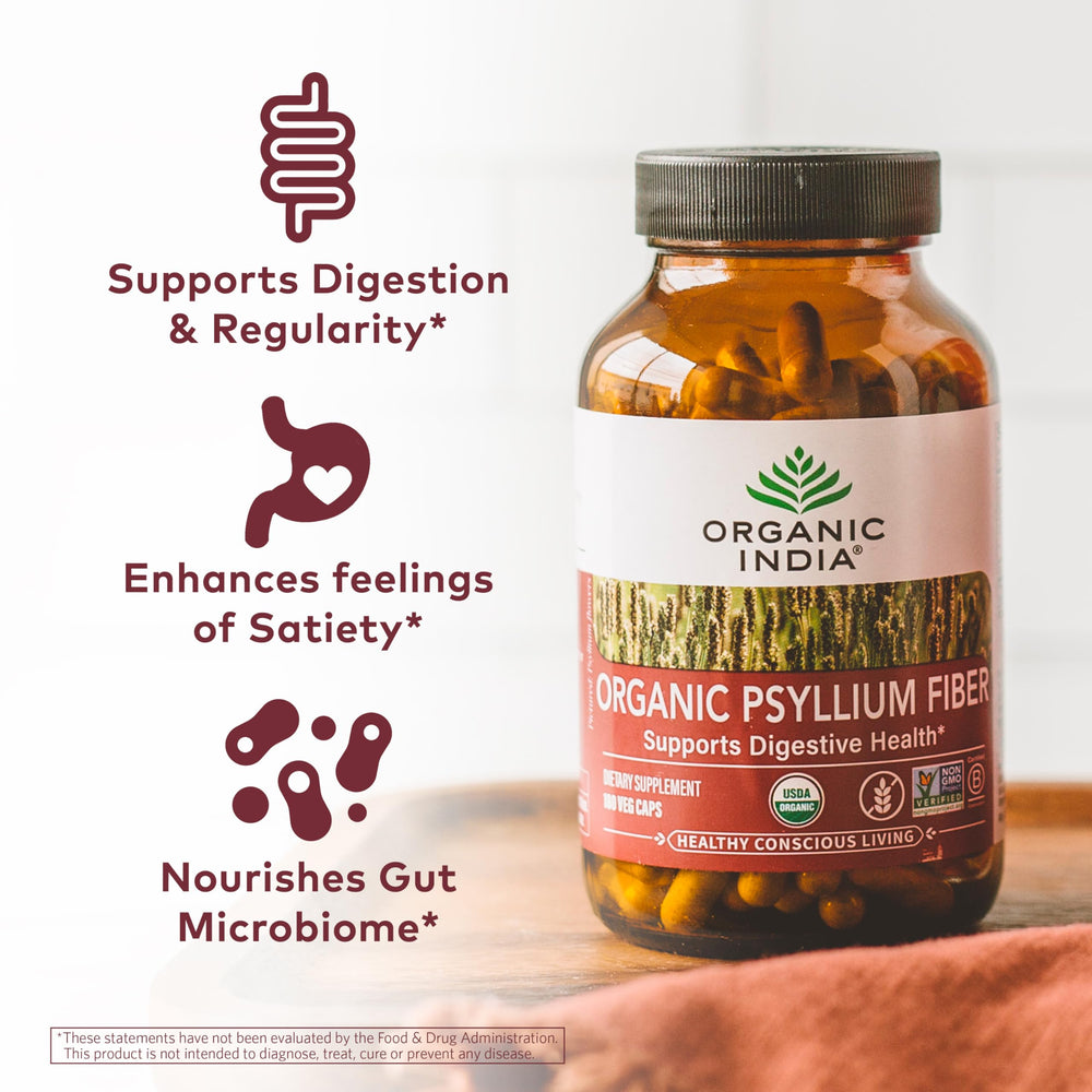 Two-pack packaging of Organic India Psyllium Husk Capsules