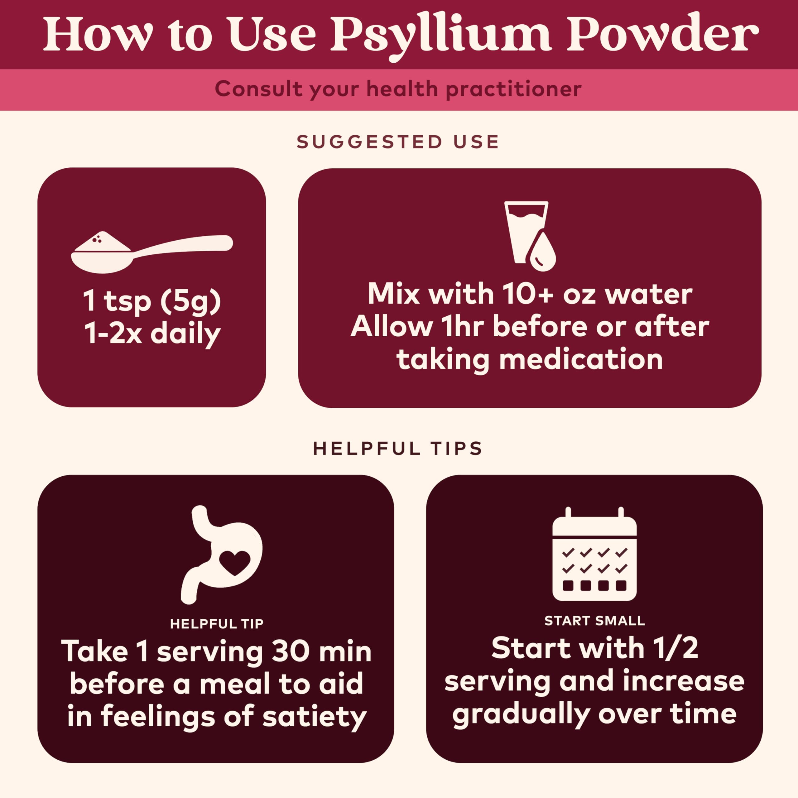 Organic India Psyllium powder dissolves easily in water for smooth digestion.