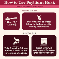 Psyllium powder in a measuring scoop