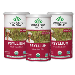 Organic India Psyllium Whole Husk Fiber Powder packaging