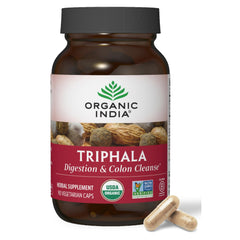 Organic India Triphala capsules bottle front