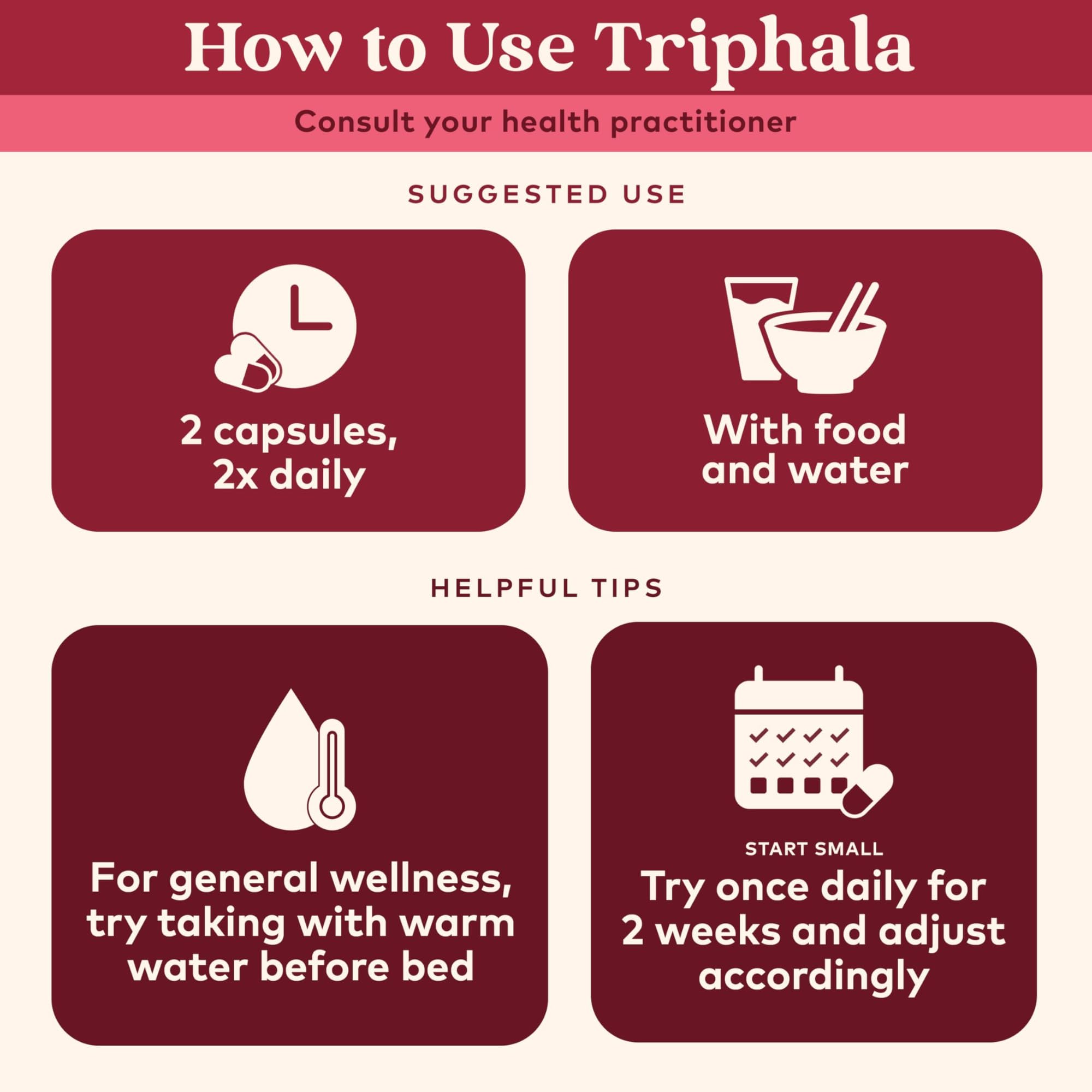 Digestive health concept with Triphala