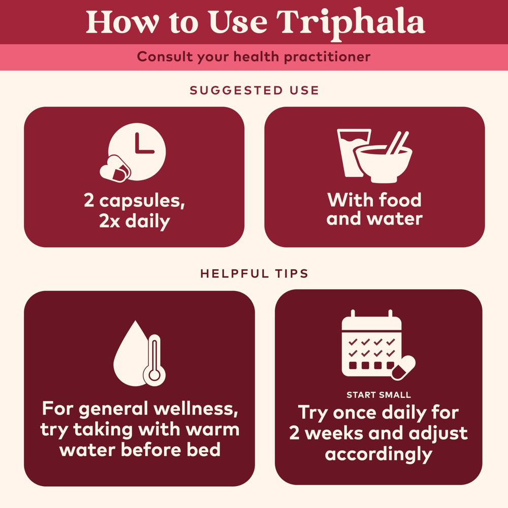 Digestive health concept with Triphala