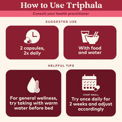 Digestive health concept with Triphala