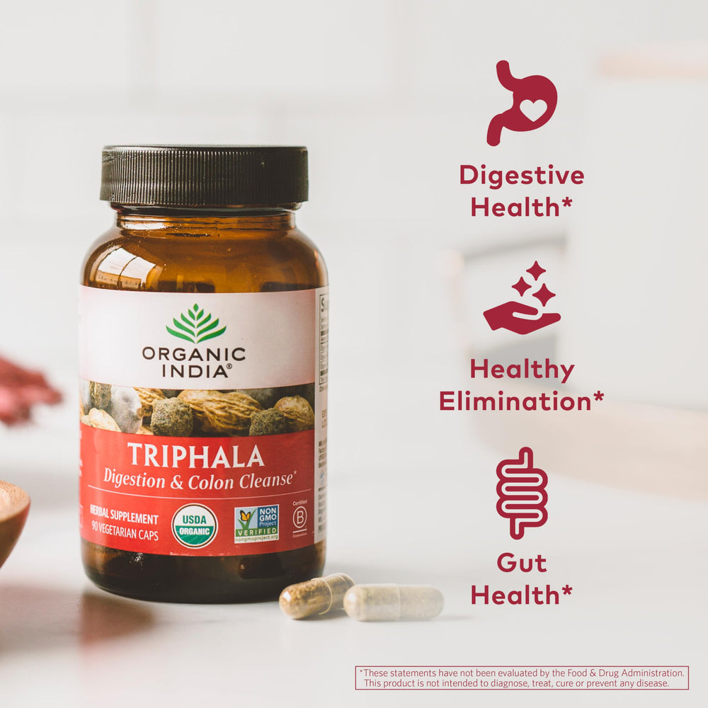 Amla, Bibhitaki, and Haritaki ingredients depicted for Triphala