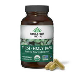 Organic India Tulsi Holy Basil Capsules bottle