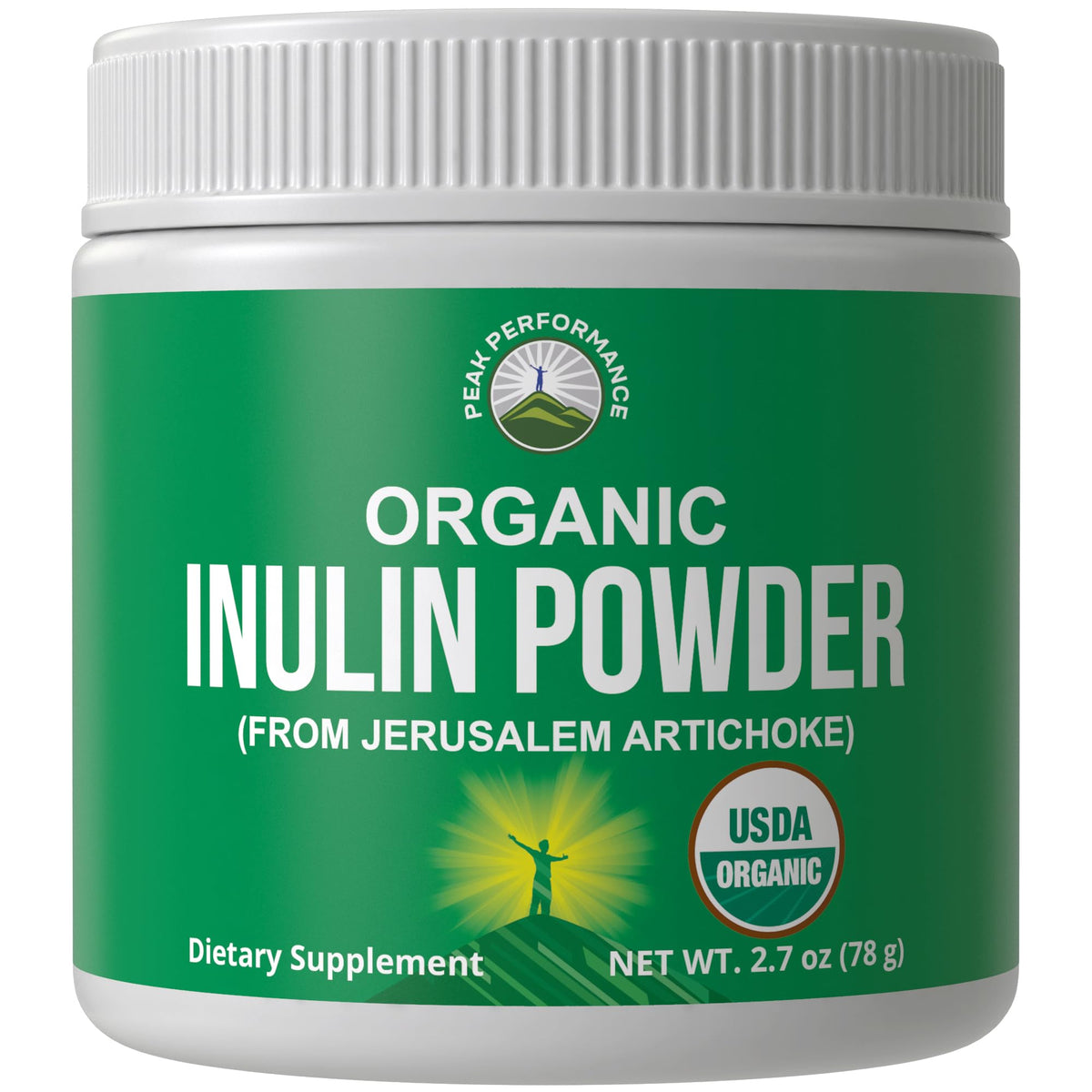 Organic inulin powder sourced from Jerusalem Artichoke plant