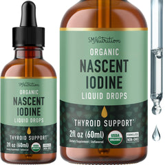 Front view of Nascent Iodine Organic Drops bottle