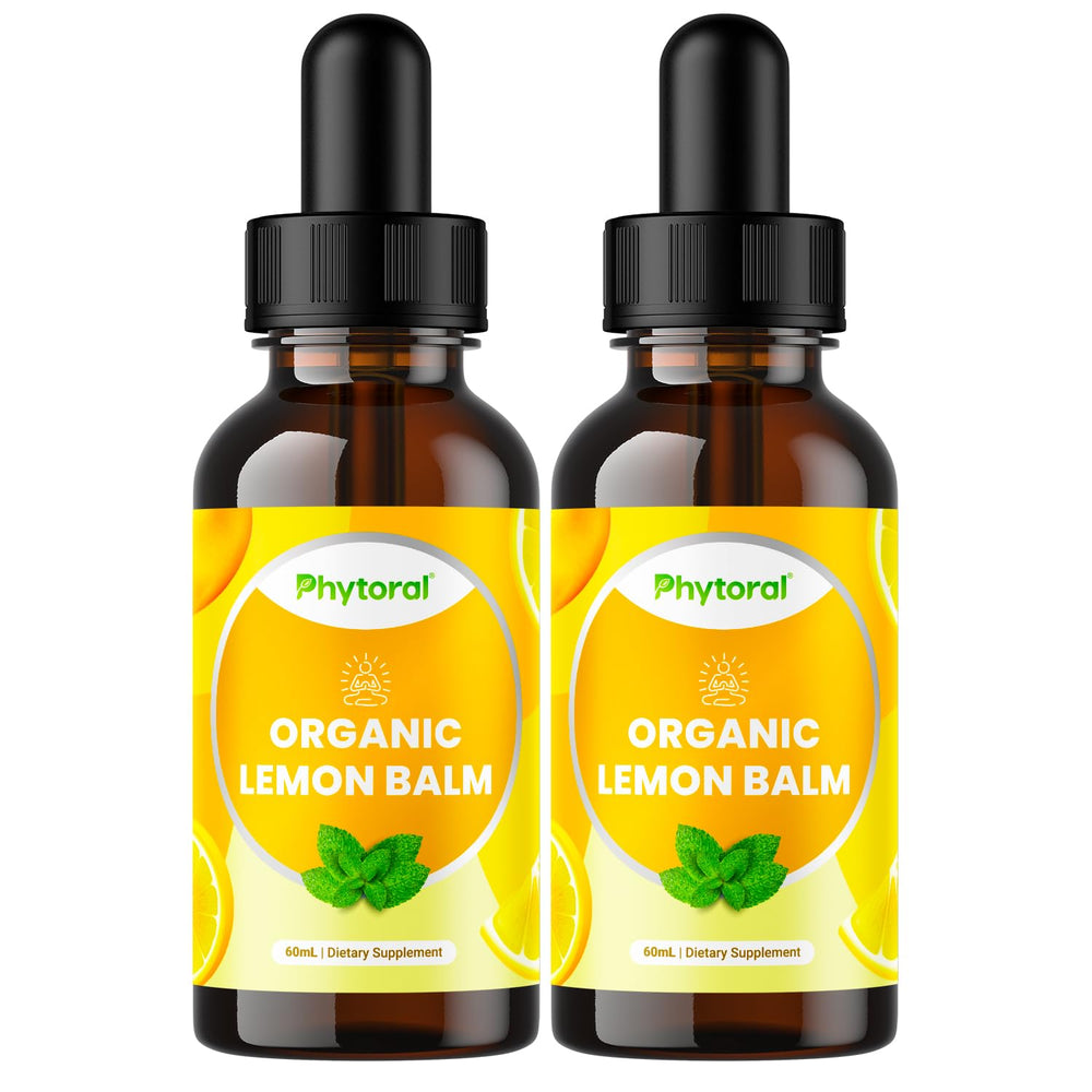 Front view of Organic Lemon Balm Liquid Extract bottle (2 oz)