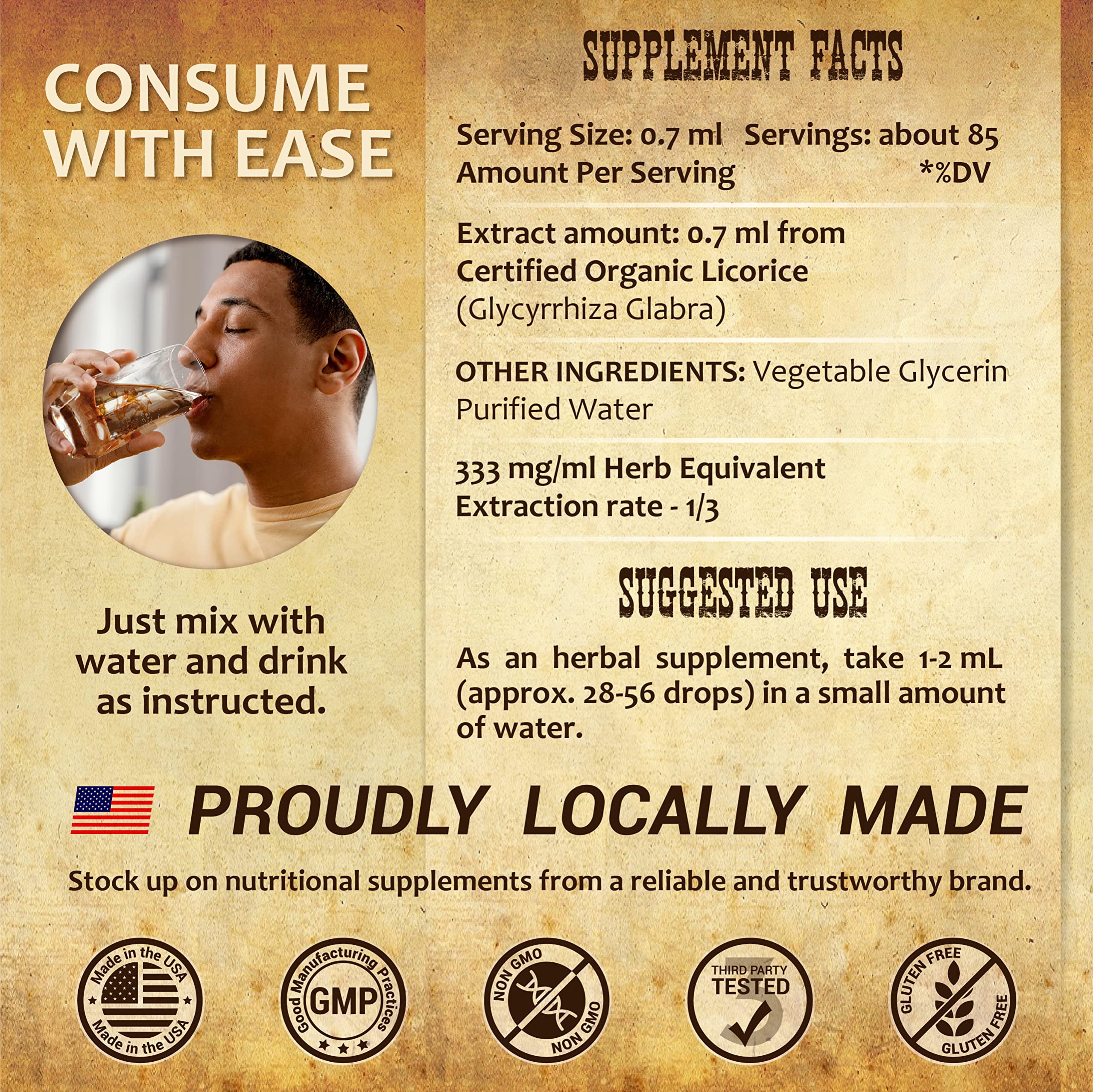 Organic licorice root purity