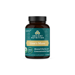 Organic Lion's Mane mushroom supplement bottle with 30 tablets