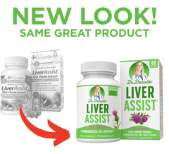 Organic liver detox supplement bottle with milk thistle