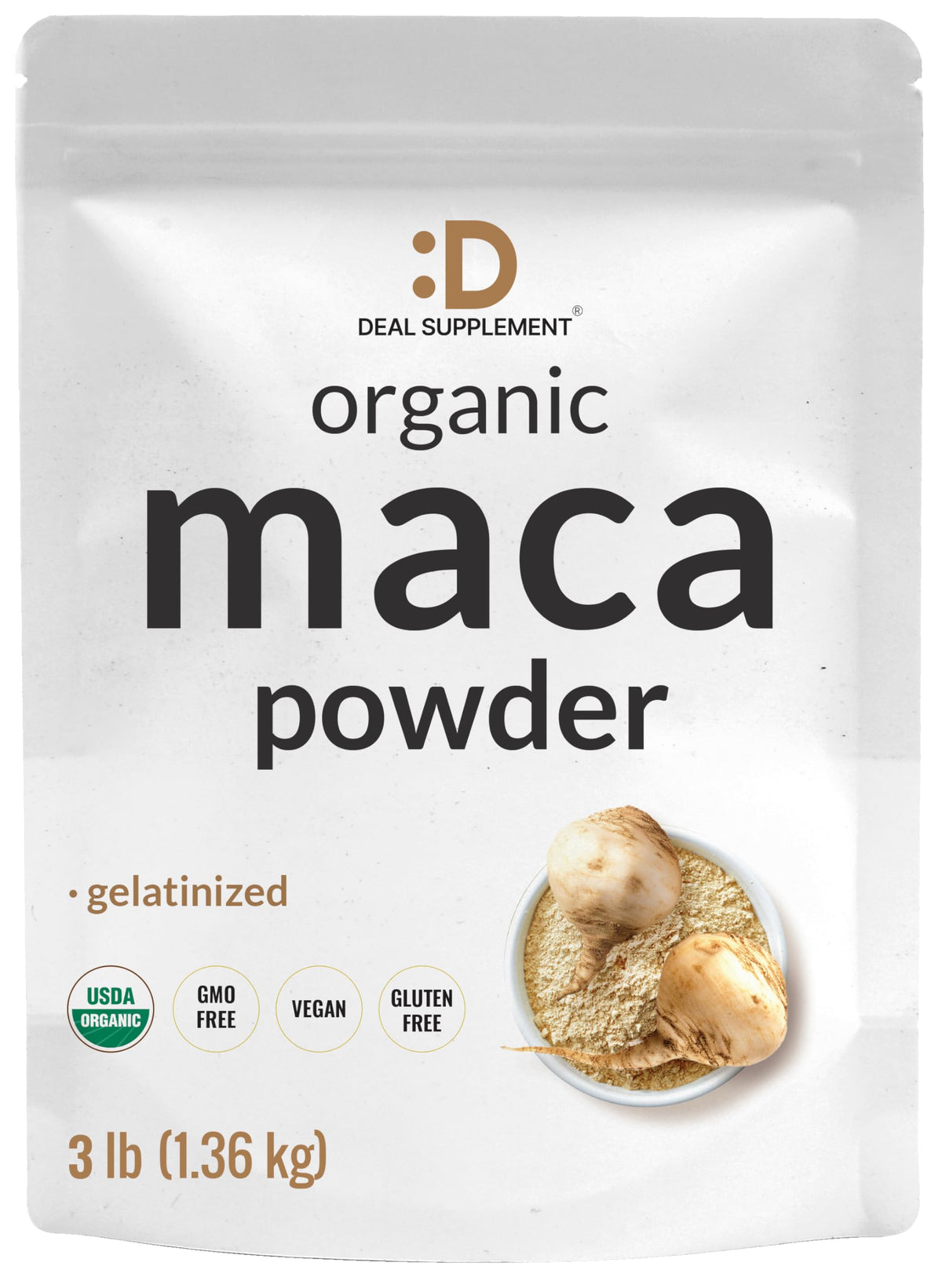 Organic Maca Root Powder 3 lbs gelatinized form