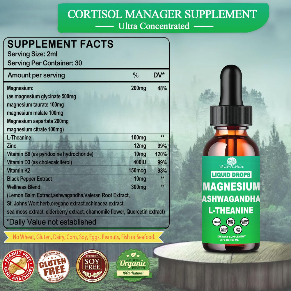 Organic magnesium 5-complex supplement label