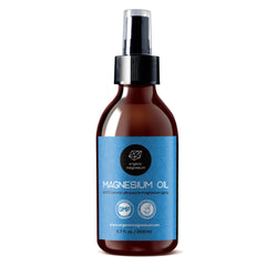 Organic magnesium spray oil in a glass 6.7oz bottle