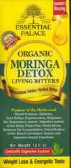 Bottle of Organic Moringa Living Bitters - front view